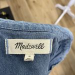 Madewell Linen Blend Popover Shirtdress Shirt Dress Chambray Denim size Medium Photo 7