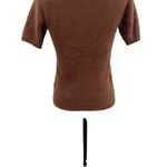 Anthropologie Moth Polo Sweater Short Sleeve Chenille Brown Tan Size XS Photo 7