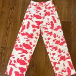 Shekou Pink Cow Print Jeans Photo 1