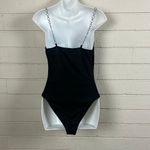 Princess Polly  Mia black bodysuit with chain straps size 6 Photo 1