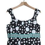 London Times Women's 14 Empire Waist A-Line Lined Dot Dress Photo 2