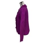 Karen Scott Vintage  Women’s Wool Coatigan Blazer Pink Purple Button Up Medium Photo 3