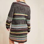 Anthropologie  Aldomartins Dress Viviana Animal Print Striped Sweater Dress M EUC Photo 2
