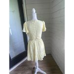 Show Me Your Mumu Merrit Cut Out Mini Dress Yellow Small Short sleeve Floral Photo 8