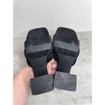 Open Edit  Sandals Size 6.5‎ Black Open Toe Block Heel Fabric Upper Photo 8