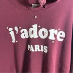 Lili Sport Womens Sz 2X J’adore Paris Purple Pullover Hoodie Sweater Pearls Photo 5