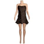 House Of CB Jasmine Draped Strapless Corset Mini Dress, Chocolate, L (Plus Cup) Photo 11