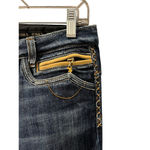 ReRock Express Embellished Embroidered Dark Wash Denim Jeans Size 28 07RJ72 Blue Photo 3