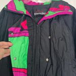 Vintage Retro Neon 80s 90s Snuggler Ski Fantasy Snow Jacket Ladies Sz M Black Size M Photo 1