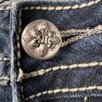 Miss Me Signature (Low) Rise Skinny Embellished Jeans Crystal Angel Wngs Size 26 Photo 6