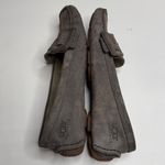 UGG  Retreat 5767 Gray Suede Leather Fur-lined Buckle Loafers S-456 Sz 7.5 Photo 5