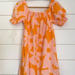 Free People NWOT Free People Mila Printed Mini Dress In Pink & Orange Photo 9