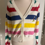 Disney  100 Mickey Mouse Rainbow Stripe Cardigan XS Photo 0