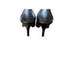 Coach Black Silver Pointed Toe Kitten Heel Pumps Women's Size 9B Photo 2