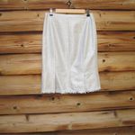 Lela Rose Metallic Pleated Pencil Skirt Gold Size 8 Photo 5