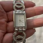 Women's Quartz Watch Crystal Embellished Silver Tone Bracelet Band FMDCT301A. Needs Battery. Photo 2