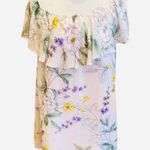 Forever 21 Off Shoulder Dress Floral Pastel Pink Colorful Ruffle S Photo 3