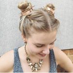 Bun Cuff,Hair Jewelry Bun Cage Minimalist Round Hair Clip Hair Pin Holder​ Silver Photo 5