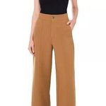 Parker  Tan Wide-Leg Pants Photo 0