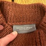 Wooden Ships  mock neck, wool blend, ladies long line sweater size Small/Medium Photo 7