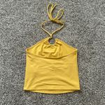Abercrombie & Fitch dark yellow halter crop top size XS Photo 2