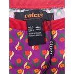 Colcci  Women's Cotton Purple Floral Crop Top Size L Photo 4