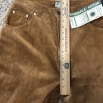 st. john's bay NWT Vintage St. Johns Bay Brown Washable Suede Leather Pants, 16 Photo 7