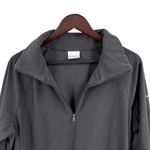 Columbia Womens Fleece Pullover Black Textured Long Sleeve Quarter Zip XL Photo 1
