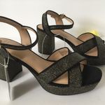 Black/Gold Heels, Size 8 Black Photo 0