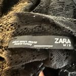 ZARA  Floral L Lace Sheer LS Blouse Sexy Holiday Fairy Goth Whimsical Witchy Photo 6