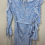 Never Fully Dressed Women's Saint Anouck Blue Leopard‎ Midi Dress Size Medium Photo 0