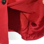 Hugo Buscati Size 2 Red Solid Blazer, Button Front, Shoulder Pads Jacket Photo 5
