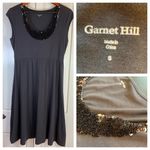 Garnet Hill  Jolie Knit Sequins Scoop Neck Dress Womens Small Sophisticated Basic Photo 1