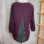 Halo Rayon Lined Sheer Accent Sweater Small Photo 3