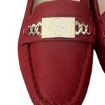 Anne Klein NEW  IFlex Alkolin Red Driving Loafers Shoes Silver Logo Medallion 8.5 Photo 6