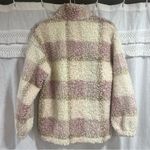 Pink Lily A Round of Applause Plaid Sherpa Pink Pullover Photo 6