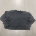 Vuori Sunnyside Cropped Crew Sweatshirt Charcoal Gray Women's Small Stained Photo 3