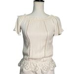 Rue 21 Off The Shoulder Lace Contrast Top Cream Photo 4