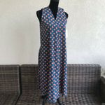 LuLaRoe Joy Long Duster Vest Teal Blue Orange Geometric Artsy Silky S NEW NWT Photo 5