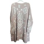 Savanna Jane Cardigan Womens Large Multicolor Boho Print Chunky Open Duster Photo 5