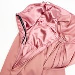 City Chic One Shoulder Sensual Satin Evening Tulip Hem Dress: Baby Blush Pink Photo 5