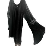 Wrangler  Western Boho Mini Dress Women Small Gauze Lace Ruffle Festival Crochet Photo 10