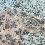 EXPRESS light Pink V-Neck smocked floral ruffled high-low Sundress size XL Photo 10