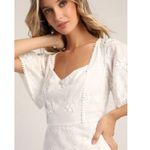 Lulu's Mallorca White Floral Embroidered Lace Sweetheart Neckline Dress XL Photo 6