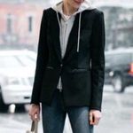 Veronica Beard  Scuba Dickey Blazer Jacket In Black Photo 4