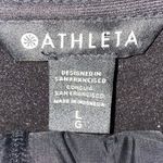 Athleta Women Black Snap Button Zip Pockets Cozy Sherpa Sweatshirt Jacket Size L Photo 4