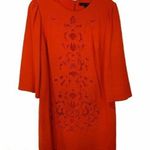 Cynthia Steffe  Size 10 Dress Anya Embroidery Cut Out Shift 3/4 Sleeve Round Neck Photo 0
