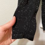 Loft  Black Speckled Crew Neck Sweater Layered White Shirt XS Wool Blend Preppy Photo 1