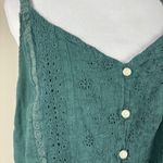 American Eagle  Crop Top XL Green‎ Embroidered Crochet Eyelet Boho Sleeveless Photo 1