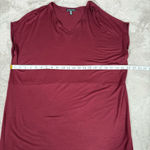 Eileen Fisher Woman M Dress Burgundy Red Relaxed Fit Shirt Dress Draped Pullover Photo 4